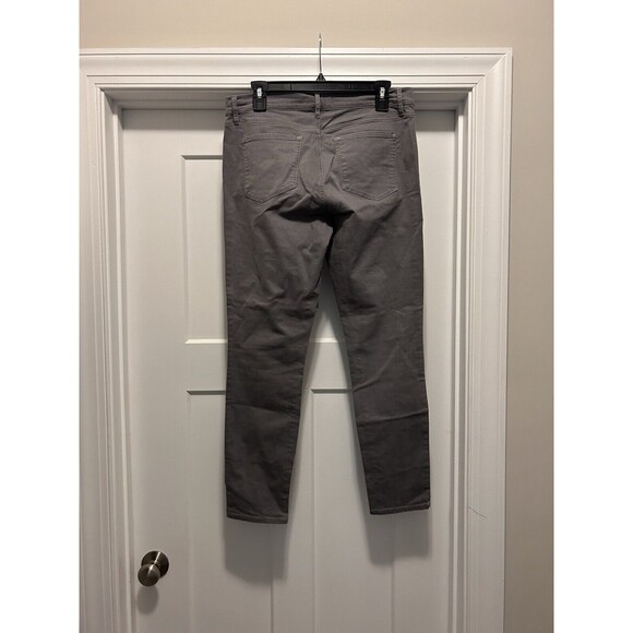LOFT Women's Pants Size 8 / 29 Gray Lace Up Fly Y2K Tapered Mid Rise Stretch - Picture 7 of 7